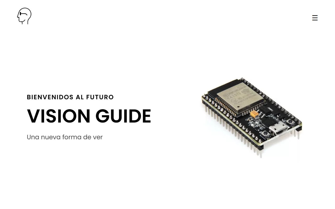 Captura de pantalla de la página VisionGuide
